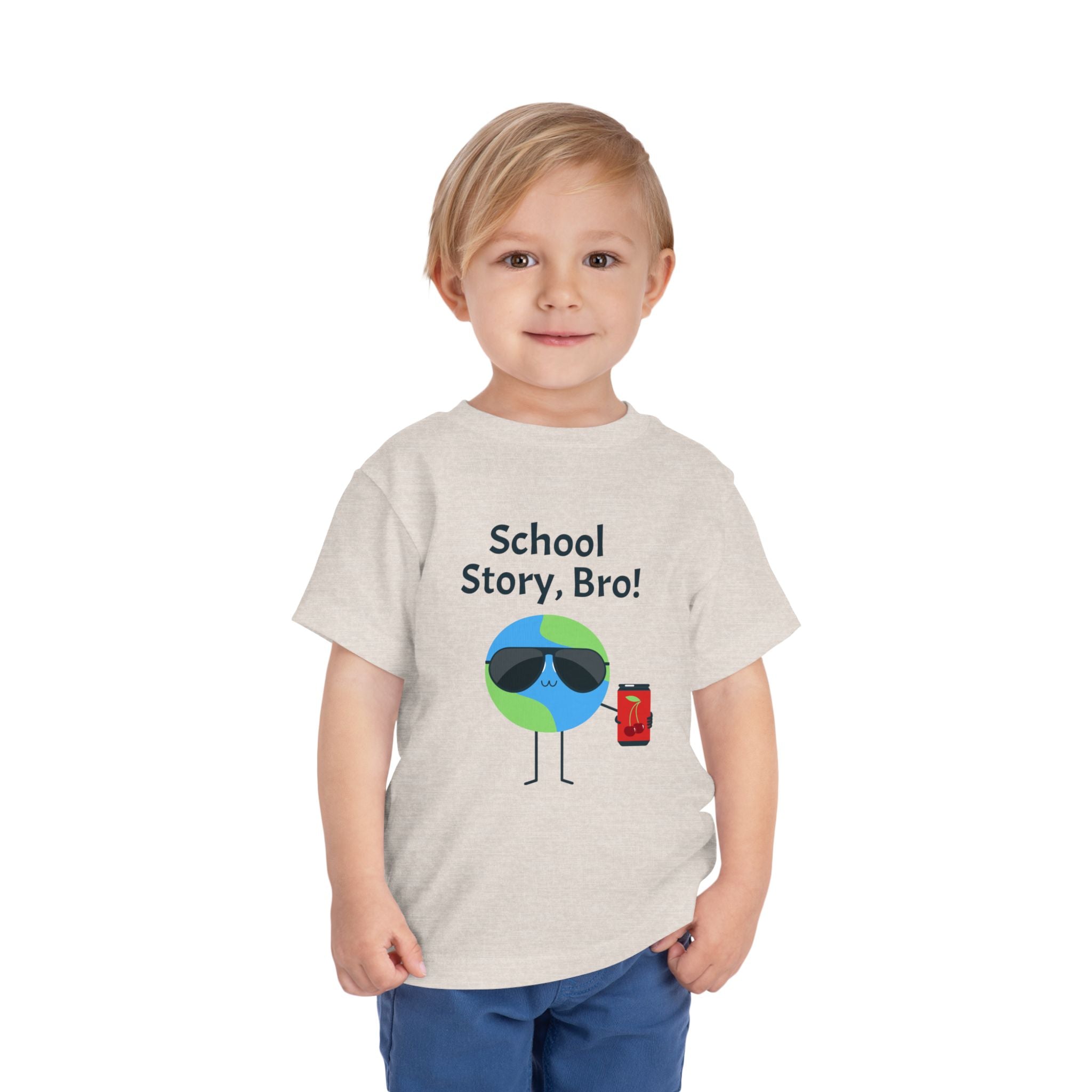 Toddler Short Sleeve "School Story, Bro" Tee
