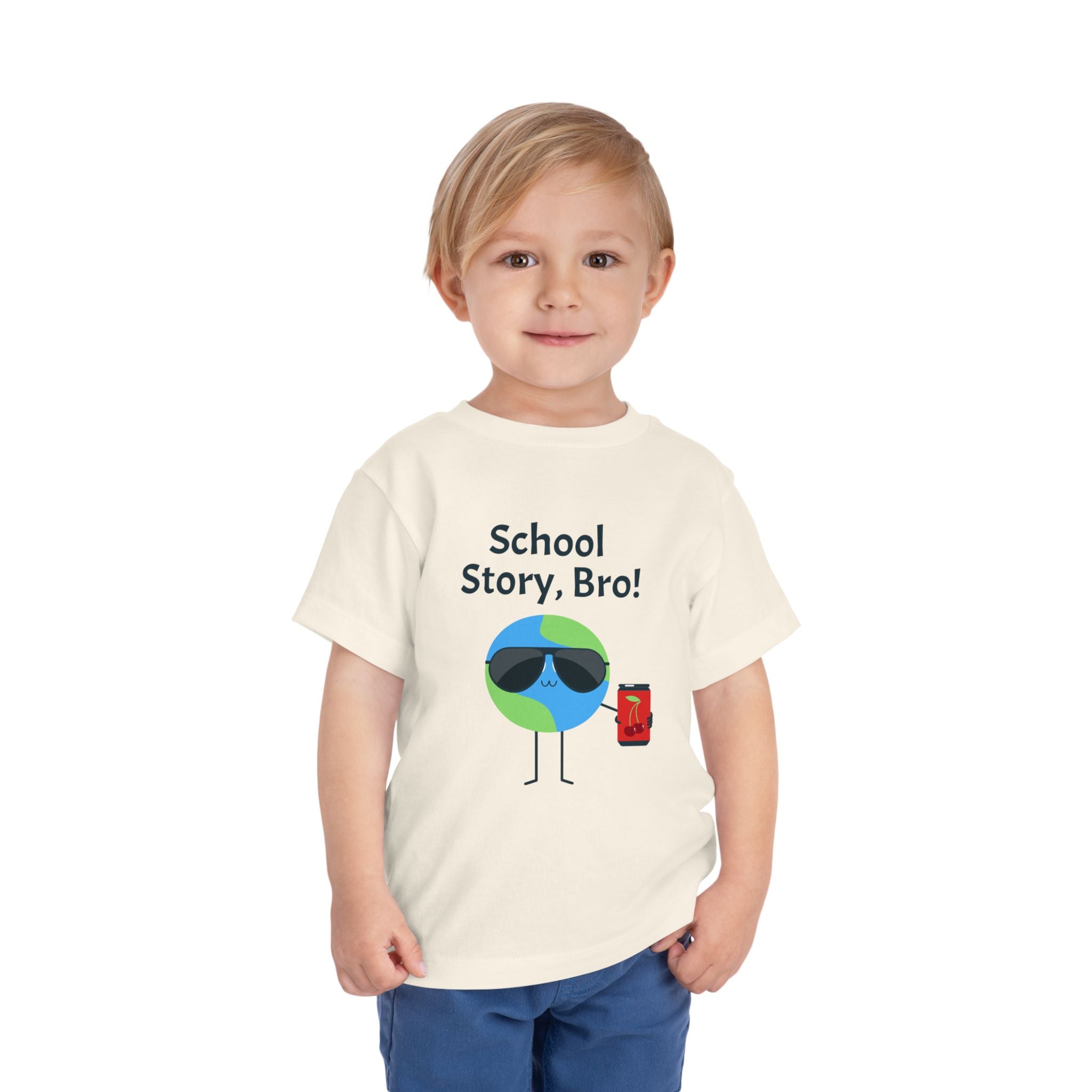 Toddler Short Sleeve "School Story, Bro" Tee