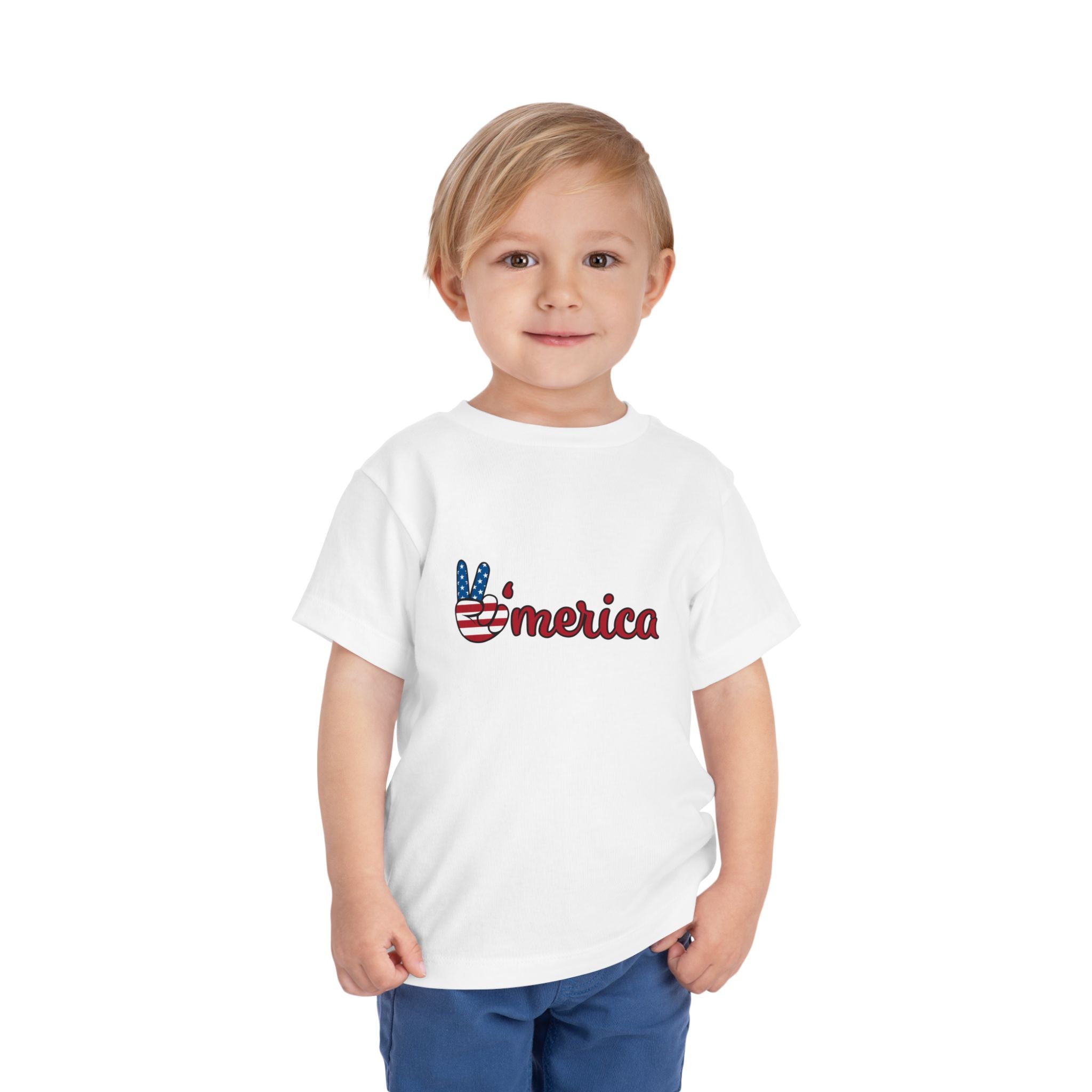 Toddler "merica" Short Sleeve Tee