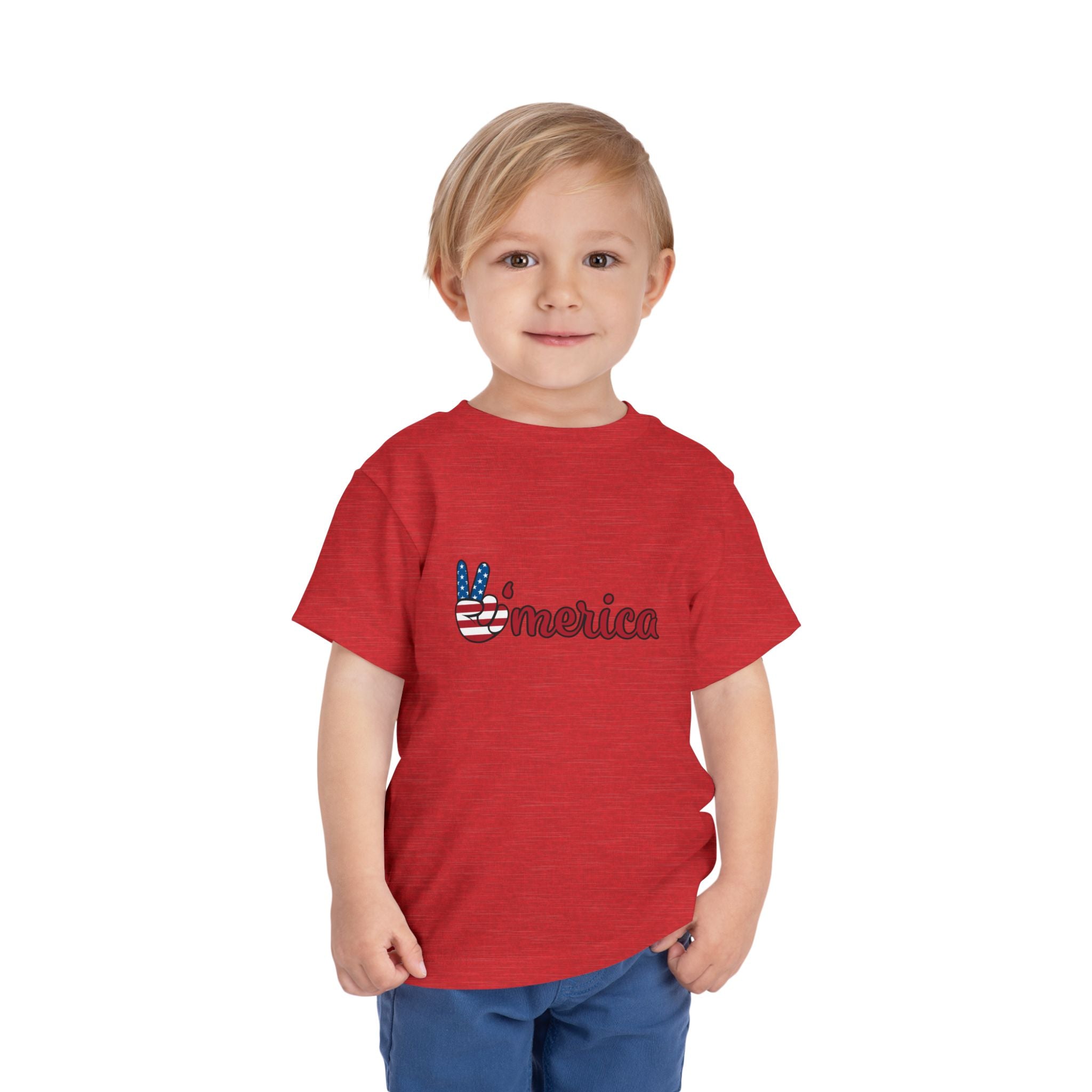 Toddler "merica" Short Sleeve Tee