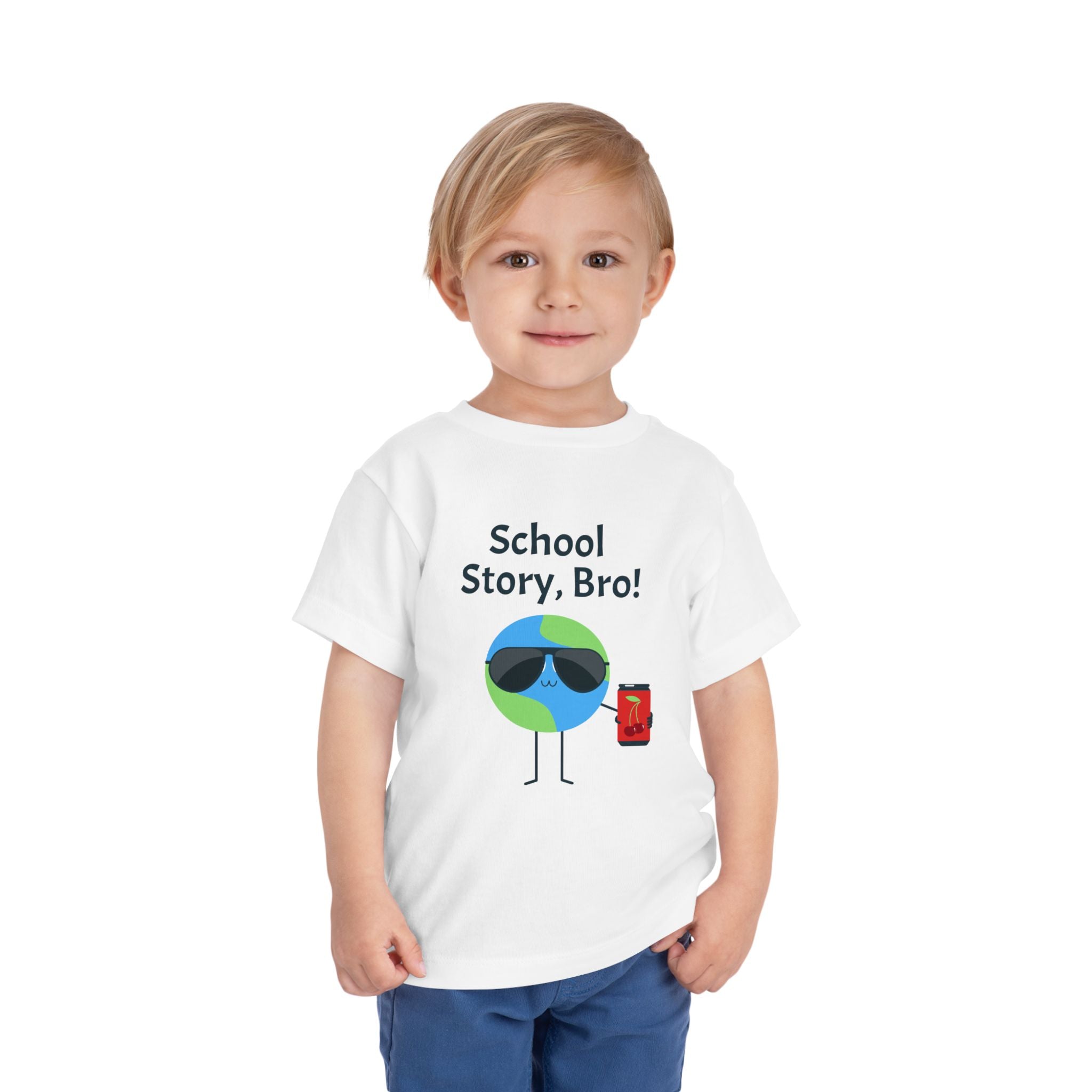 Toddler Short Sleeve "School Story, Bro" Tee