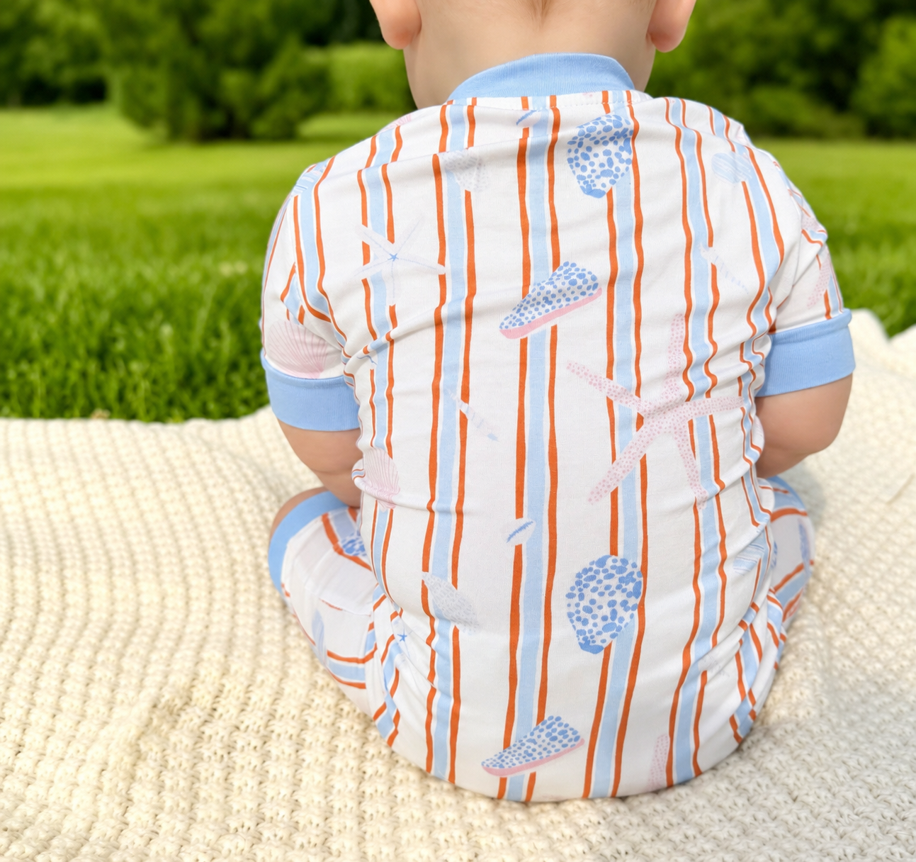 Seaside Stripes Shortie Zip