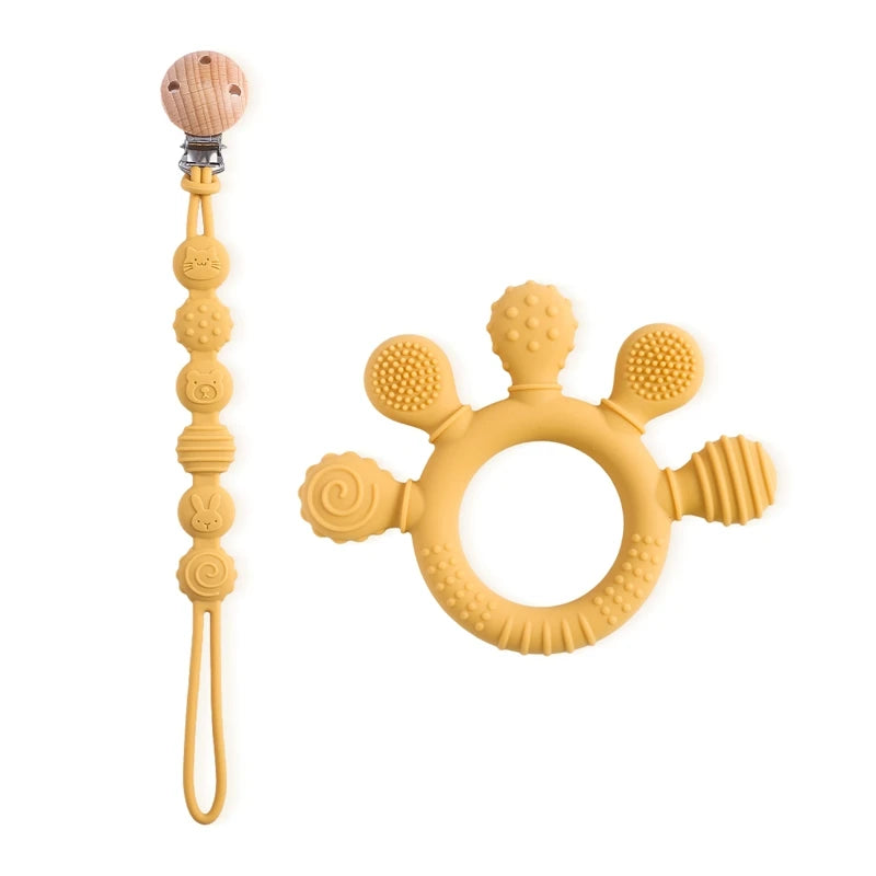 Silicone Teether Pacifier Clip