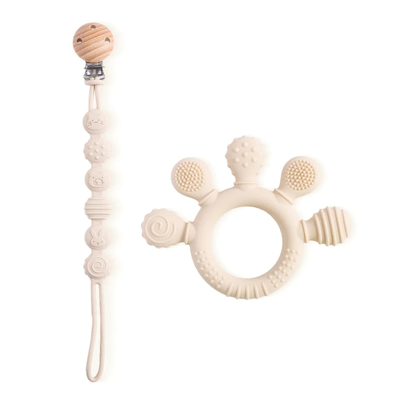 Silicone Teether Pacifier Clip