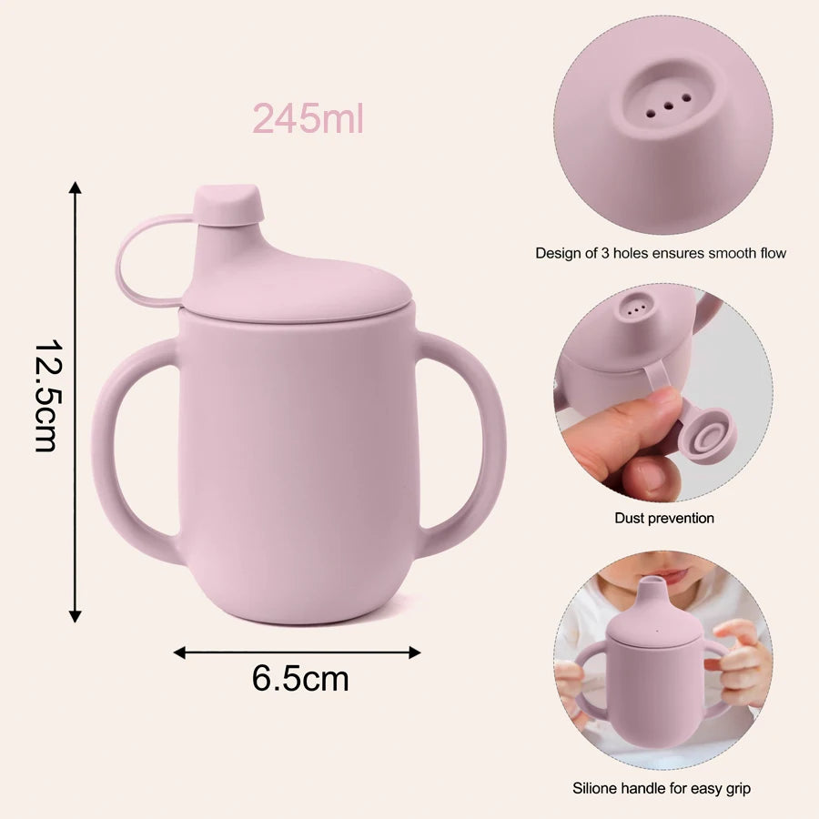 Silicone Training Cup With Dust Lid