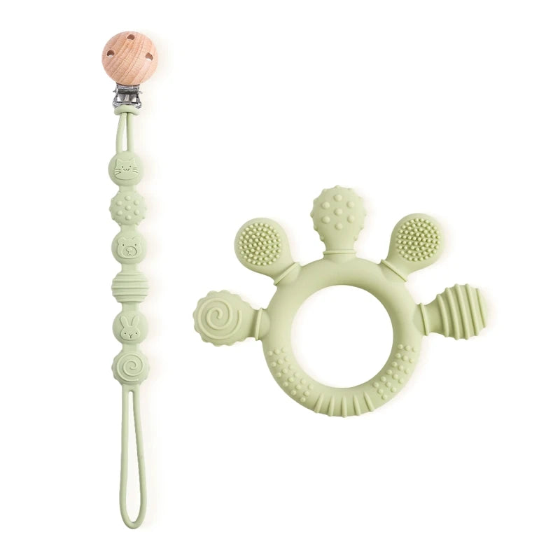 Silicone Teether Pacifier Clip