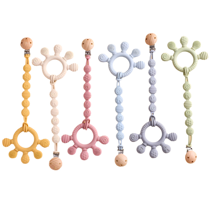 Silicone Teether Pacifier Clip