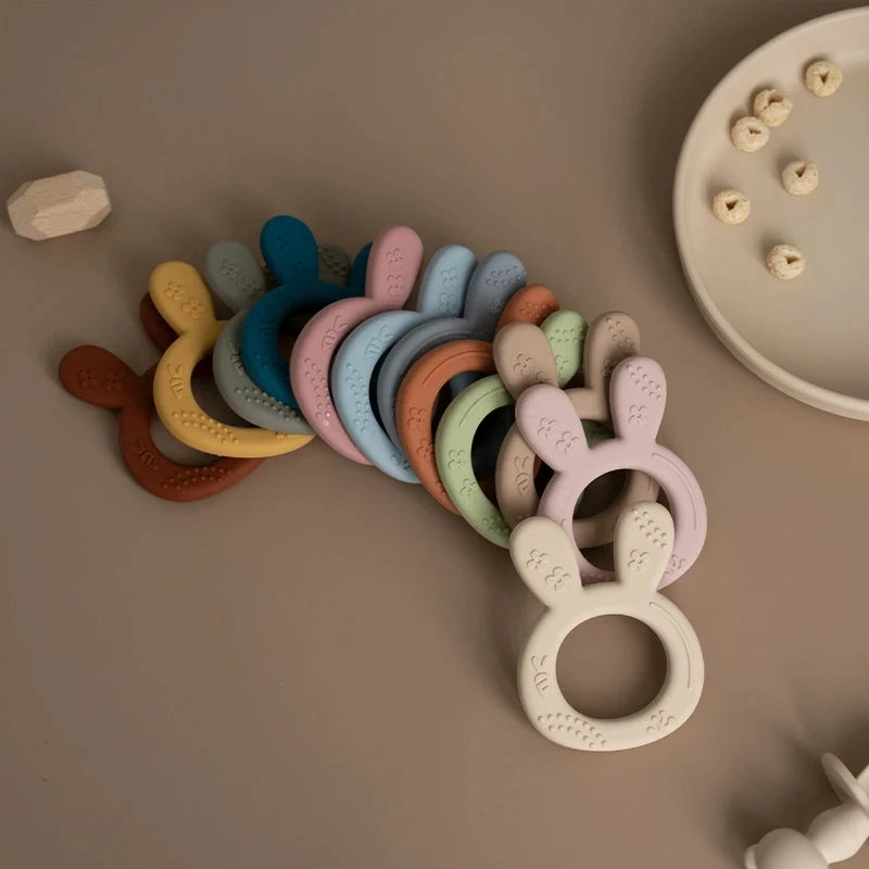 Silicone Rabbit Teether Ring