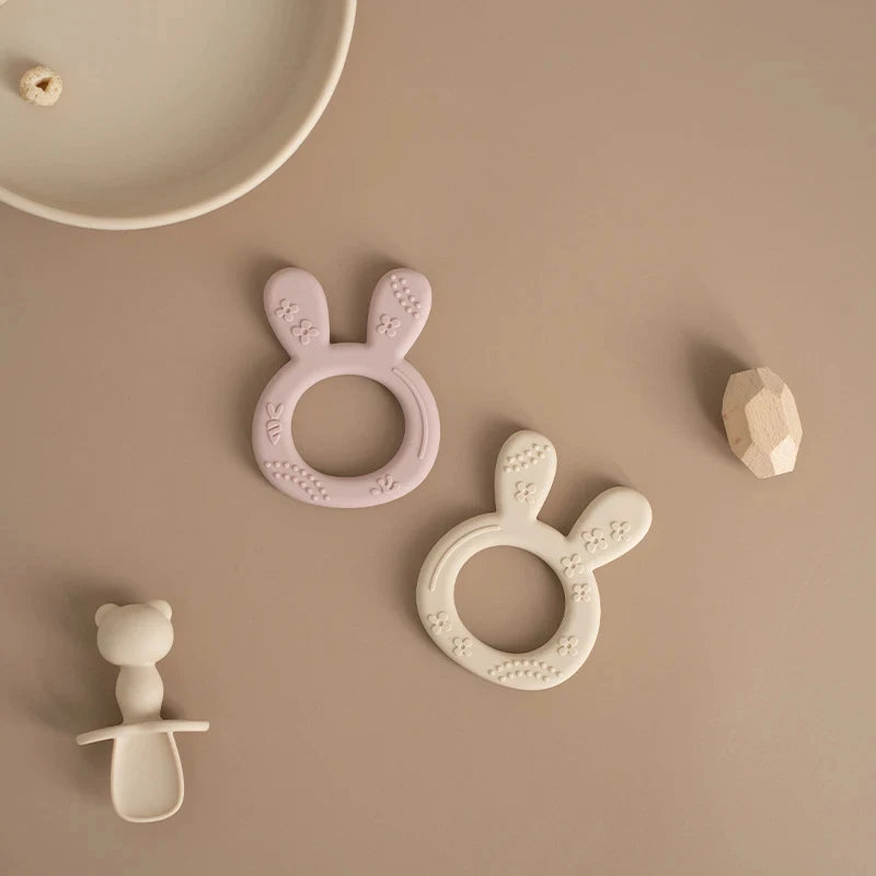 Silicone Rabbit Teether Ring