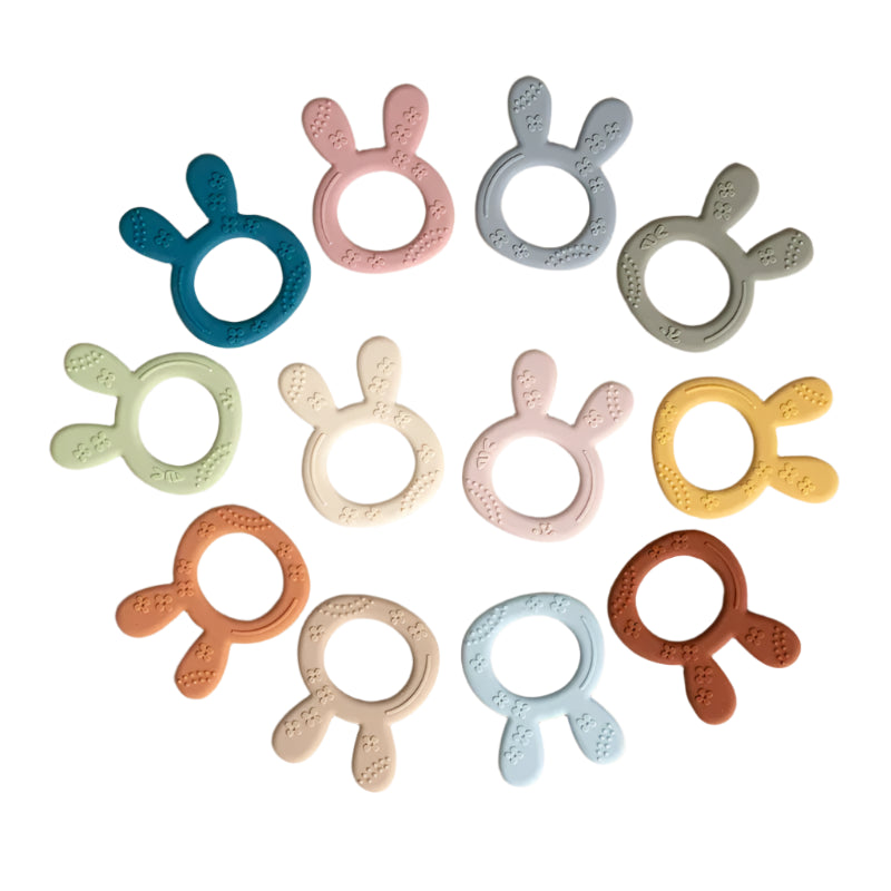 Silicone Rabbit Teether Ring
