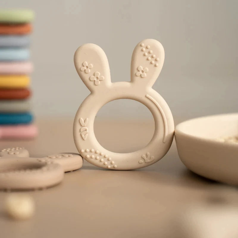 Silicone Rabbit Teether Ring