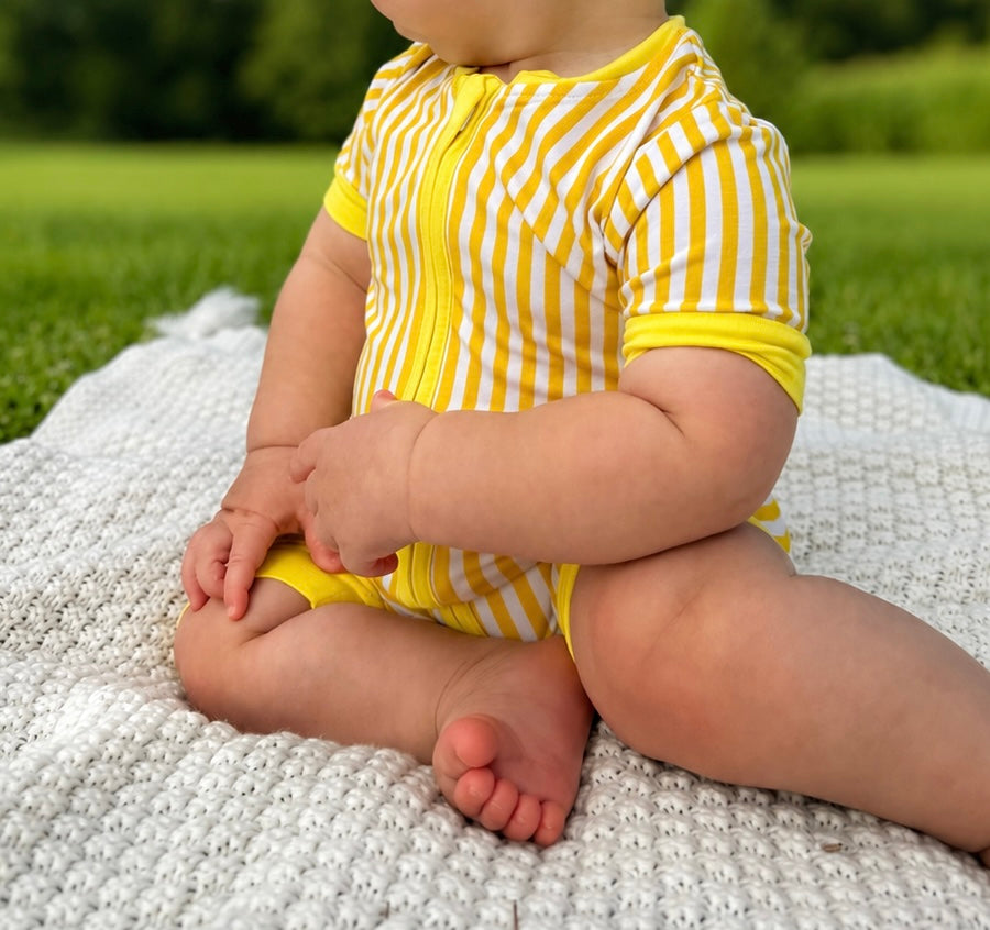 Sunshine Stripes Shortie Zip