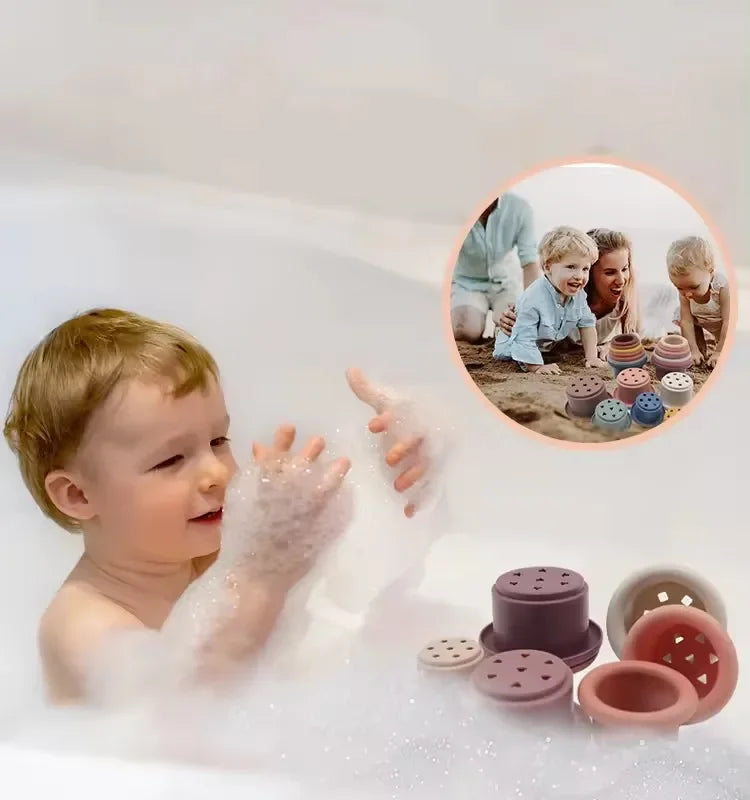 Baby Silicone Stacking Cups Toy