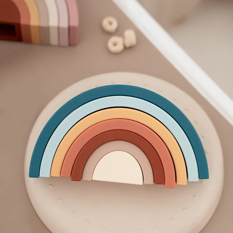 Baby Silicone Rainbow Stacker Puzzle