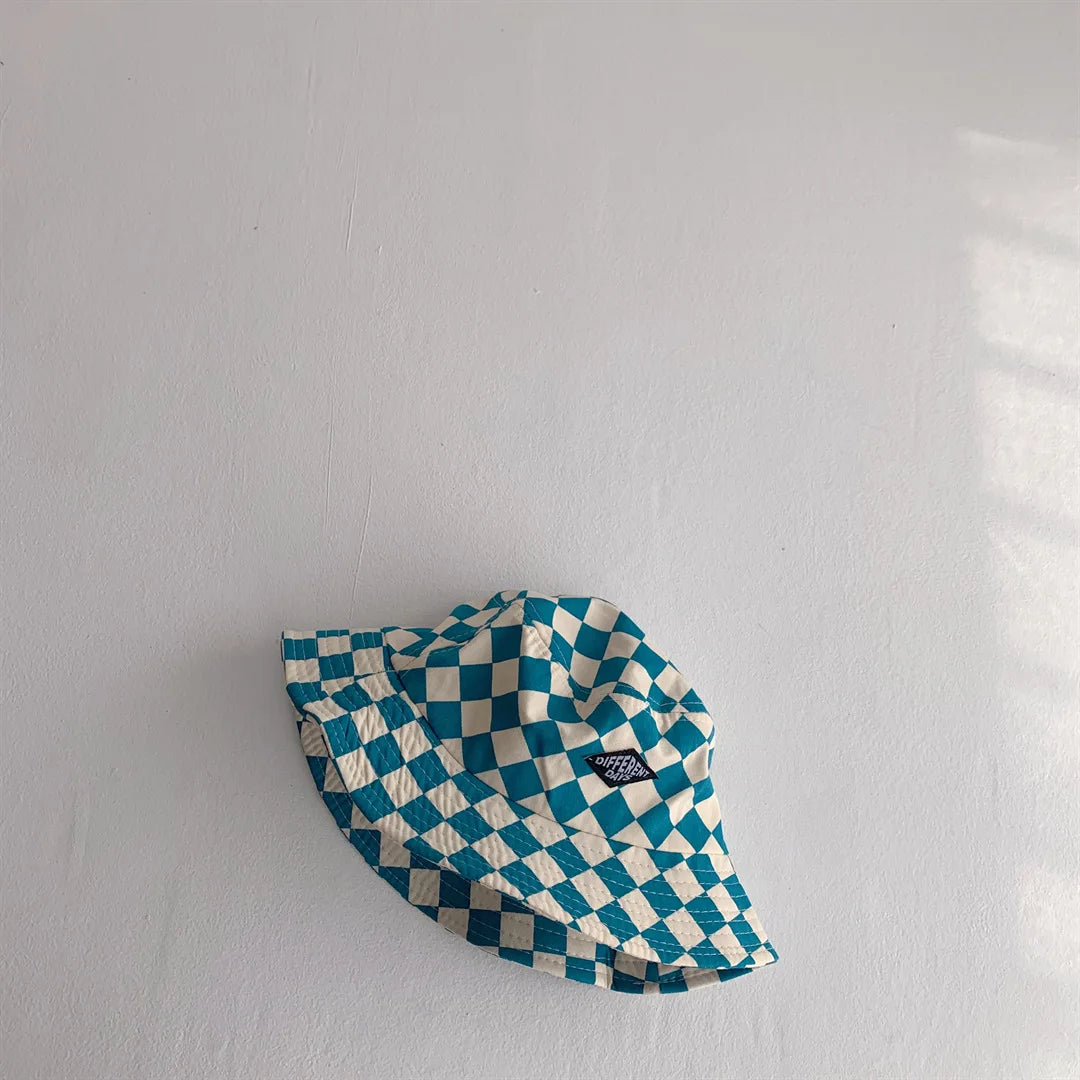 Checkerboard Pattern Kids Bucket Hat